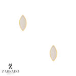 گوشواره میخی طلا مارکیز مینادار کد E5586