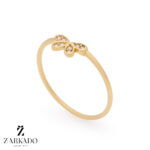 انگشتر طلا مفتولی پروانه نگین دار کد R5689