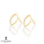 گوشواره میخی طلا طرح مارکیز کد E12872