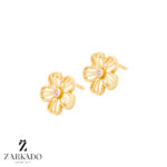 گوشواره میخی طلا گل کد E12869