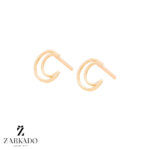 گوشواره میخی طلا ماه تو خالی کد E20757