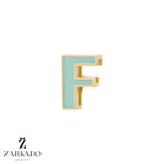 پلاک طلا حرف F انگلیسی رنگی کد P5514
