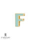 پلاک طلا حرف F انگلیسی رنگی