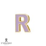 پلاک طلا حرف R انگلیسی رنگی کد P5521