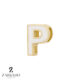 پلاک طلا حرف P انگلیسی رنگی