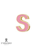 پلاک طلا حرف S انگلیسی رنگی کد P5518