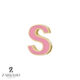 پلاک طلا حرف S انگلیسی رنگی