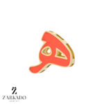 پلاک طلا حرف فارسی هـ مدل میناکاری کد P5516