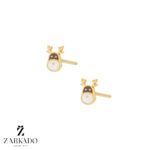 گوشواره میخی طلا طرح گوزن کد E5583