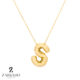 گردنبند طلا حرف انگلیسی S مدل بادکنکی
