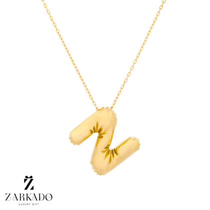 گردنبند طلا حرف انگلیسی Z مدل بادکنکی