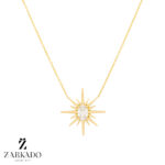 گردنبند طلا طرح ستاره قطبی کد N28618