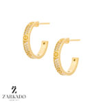 گوشواره میخی طلا حلقه کارتیه لاو کد E5545