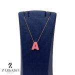 پلاک طلا حرف A انگلیسی رنگی کد P5519