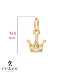 پلاک طلا تاج نگین دار کد P20908