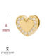 پلاک طلا قلب سه بعدی نگین دار