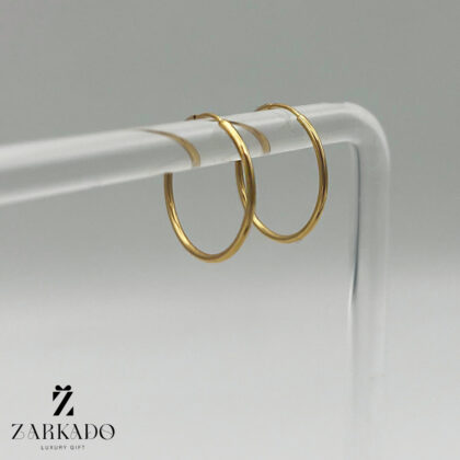 گوشواره حلقه ای طلا ساده