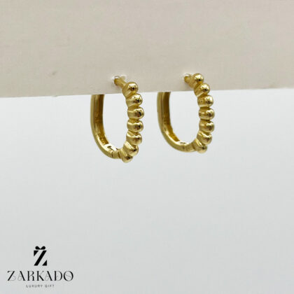 گوشواره کلیپسی طلا بیضی طرحدار