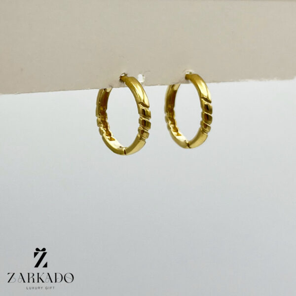 گوشواره حلقه ای طلا طرحدار