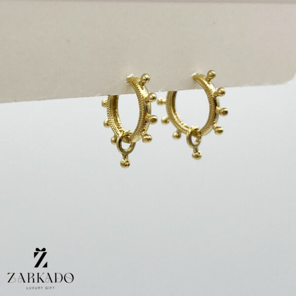 گوشواره حلقه ای طلا طرح سکان