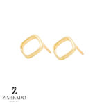 گوشواره میخی طلا طرح مربع کد E16999