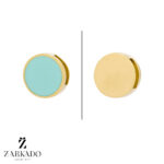 پلاک طلا طرح دایره میناکاری