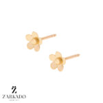 گوشواره میخی طلا طرح گل کد E20982