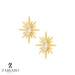 گوشواره میخی طلا طرح ستاره قطبی کد E24918