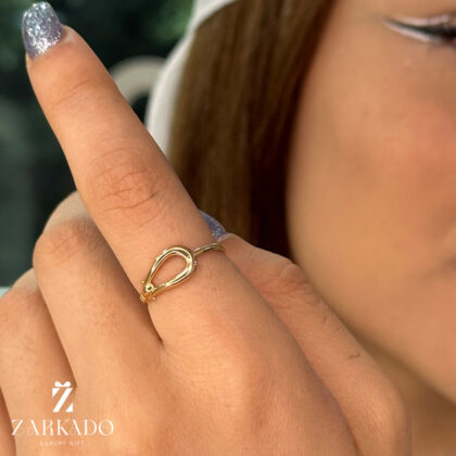 انگشتر طلا طرح امگا