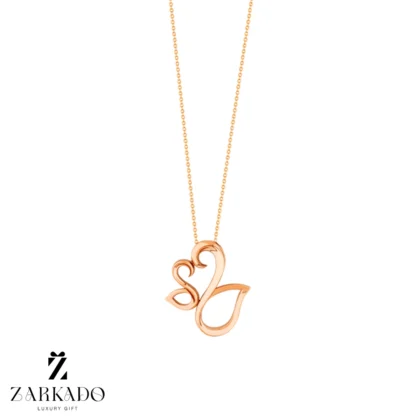 گردنبند طلا طرح قو و قلب