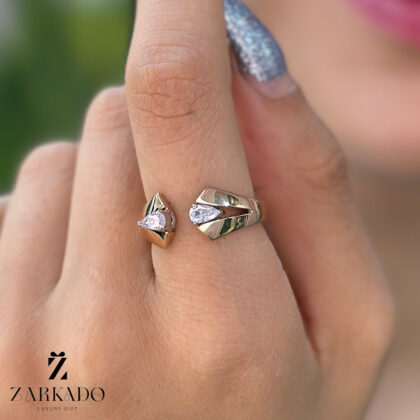 انگشتر طلا مدرن نگین دار