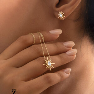 گردنبند طلا طرح ستاره قطبی