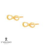 گوشواره میخی طلا طرح بی نهایت کوچک