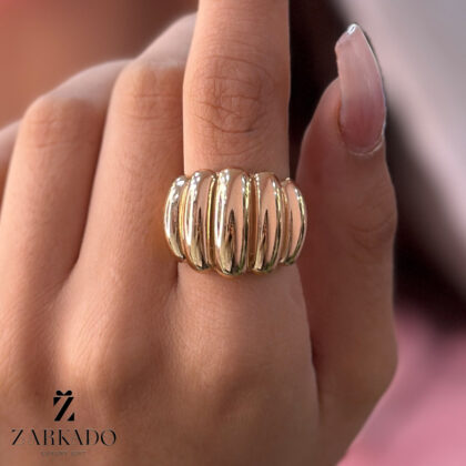 انگشتر طلا پفکی