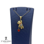 پلاک طلا تدی با قلب کد P14077