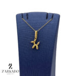 پلاک طلا سگ بادکنکی اسکوییکی کد P7766