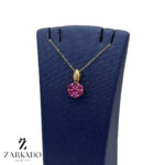 پلاک طلا گل نگیندار دورو کد P9680