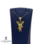 پلاک طلا تدی با شاخ گوزن کد P8386