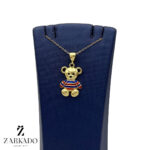 پلاک طلا تدی لباس راه راه کد P8393