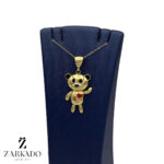 پلاک طلا تدی با قلب قرمز کد P8390