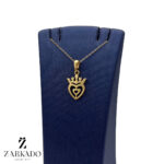 پلاک طلا قلب و تاج کد P1237