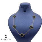 گردنبند طلا ونکلیف با سنگ اونیکس کد N6329