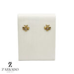 گوشواره میخی طلا زنبور نگیندار کد E7829