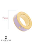 پلاک طلا حلقه مینادار و گوی کد P11410