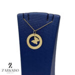 پلاک طلا دایره و پروانه کد P11568