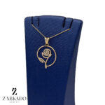 پلاک طلا طرح گل رز کد P17865