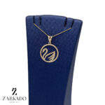 پلاک طلا طرح قو کد P19664