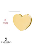 پلاک طلا قلب سه بعدی کد P24876