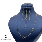 گردنبند طلا حلقه و گوی کد N12412