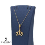 پلاک طلا طرح تاج کد P11453